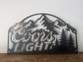 Custom Coors Light metal sign.