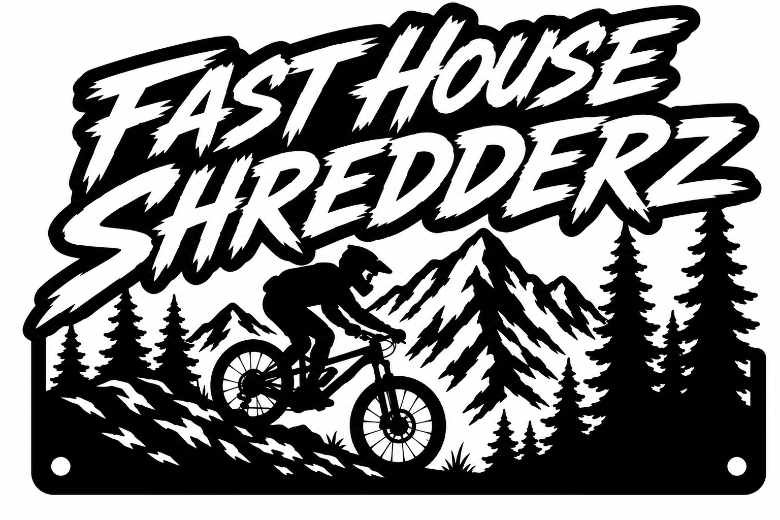 Custom CNC metal mountain bike sign